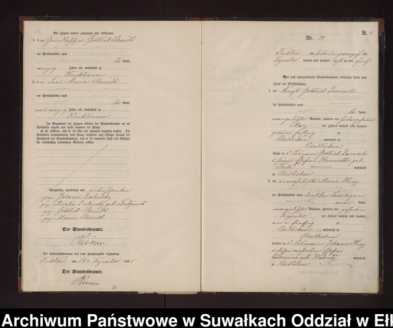 image.from.unit.number "Heiraths-Neben-Register des Preussischen Standes-Amtes Stasswinnen Kreis Loetzen"