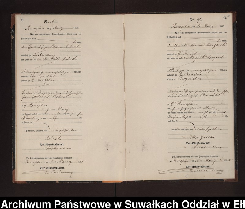 image.from.unit.number "Sterbe-Neben-Register des Preussischen Standes-Amtes Gr. Konopken Kreis Loetzen"