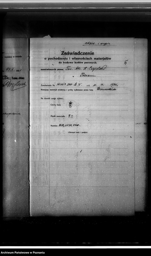 Obraz 9 z jednostki "Cukrownia Witaszyce pow. jarociński nr woj. kotła 5860"