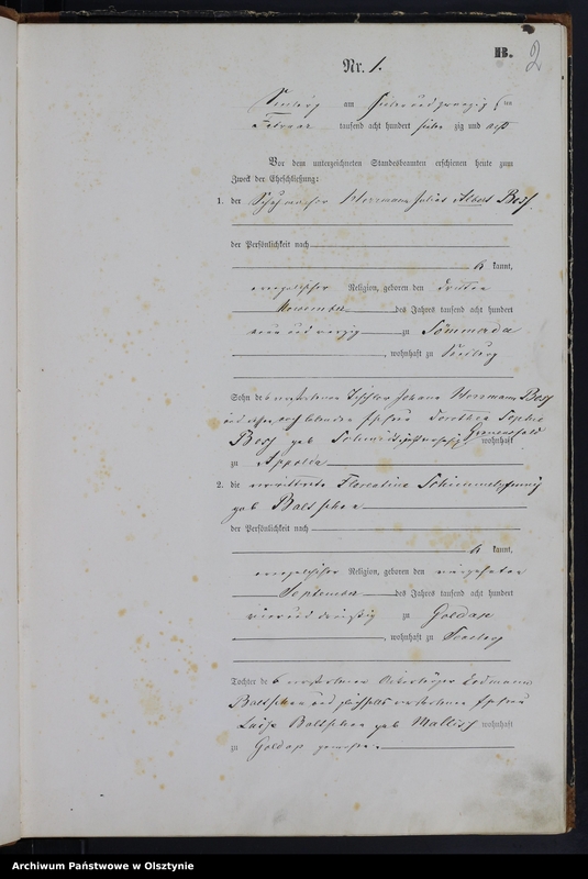 image.from.unit.number "Heiraths-Haupt-Register Nr 1 - 23"