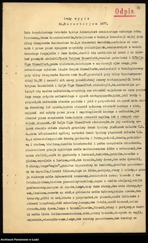 Obraz 19 z jednostki "Boris Izak Himmelfarb – agentury i zastępstwa"