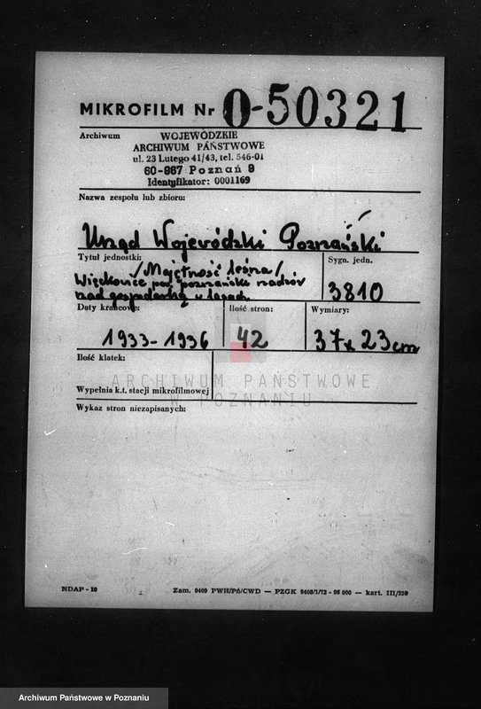 Obraz 2 z jednostki "Program gospodarczy dla lasu J. Kajewskiego w gminie Wiórek powiat poznański 1929-1939"