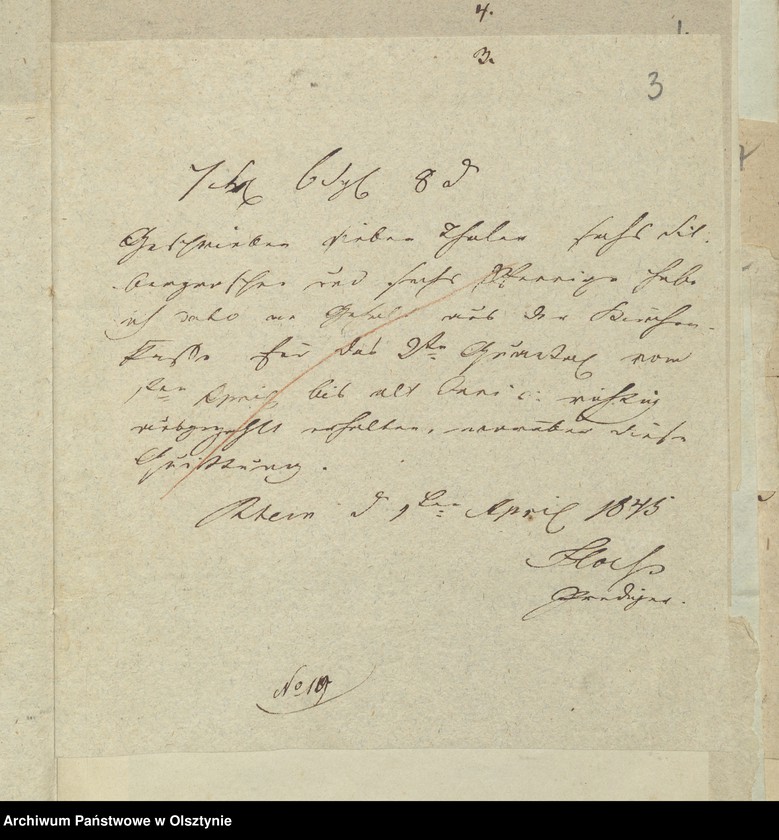 image.from.unit.number "Beläge zur Jahres Rechnung der Kirche zu Rhein für das Jahr 1845"