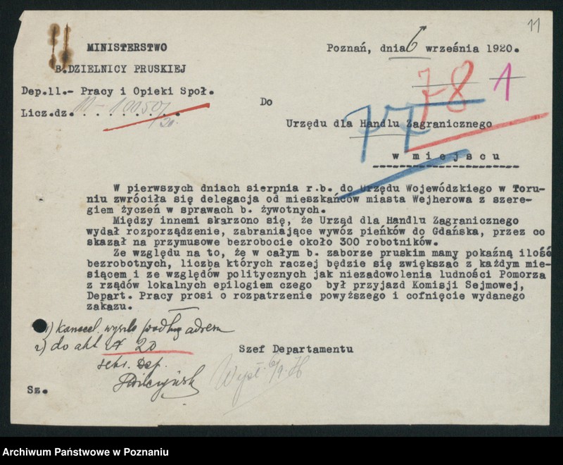 Obraz 13 z jednostki "[Informacje o protestach robotników na terenie województwa toruńskiego]"