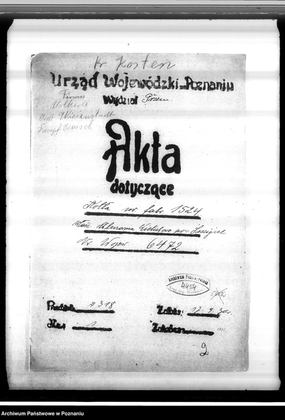 Obraz 4 z jednostki "Mleczarnia Wielichowo, pow. śmigielski nr woj. kotła 6472"