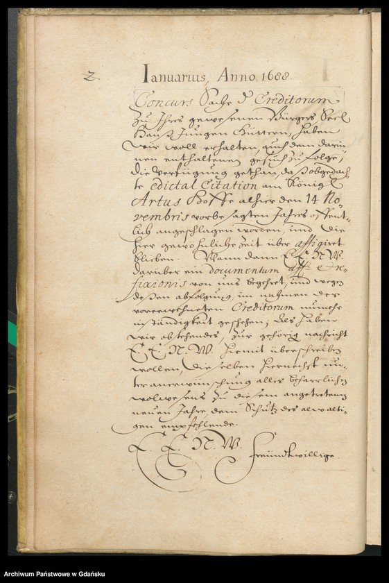 image.from.unit.number "Liber epistolarum Nobiliss. Senatus Gedanensis expeditarum Anno 1688, 1689. Index rerum in literis ab annis 1688, 1689 comprehensarum. Index literarum [chronologicznie, oddzielnie dla lat]"