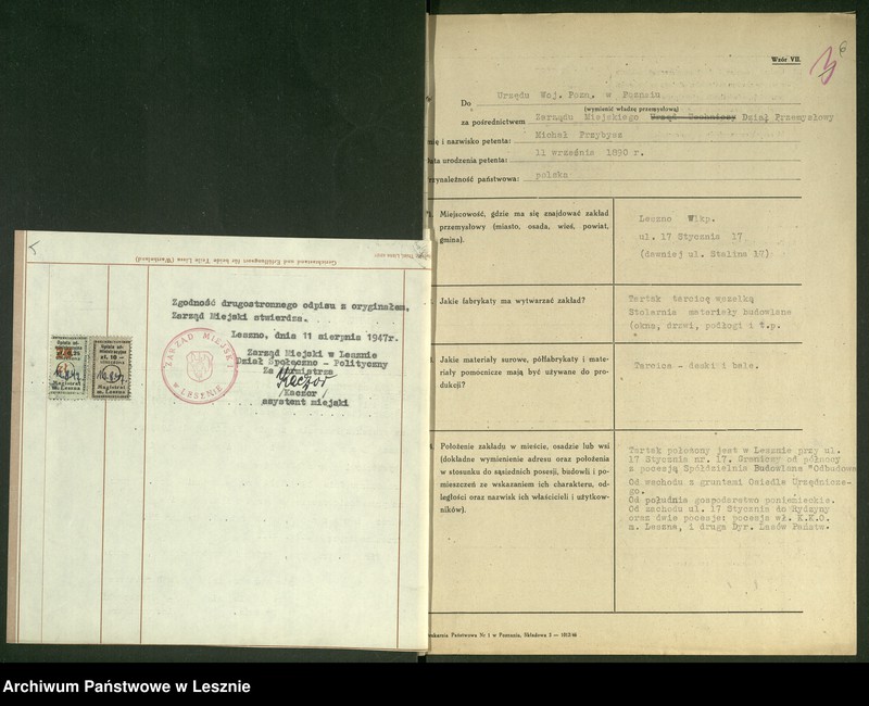 Obraz 6 z jednostki "[Tartak - Michał Przybysz - rejestracja]"