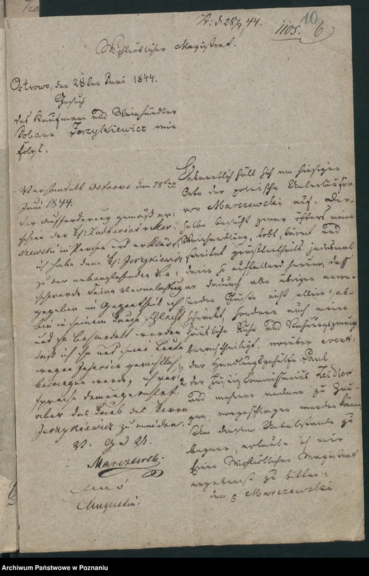 Obraz 14 z jednostki "A. betr. Zacharias von Marczewski"