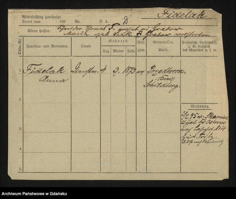 image.from.unit.number "Karty meldunkowe: Fidelack -Fiedling"