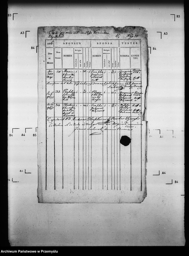 Obraz 14 z jednostki "[Kopie ksiąg metrykalnych parafii Zdynia z filiami Konieczna, Ług (dekanat Gorlice)]"