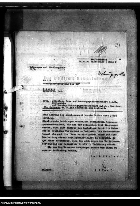 Obraz 6 z jednostki "Verwaltung des Wohnungsbesitzes ehemals polnischer Wohnungsunternehmen. Gründung der Kreiswohnungsgesellschaften"