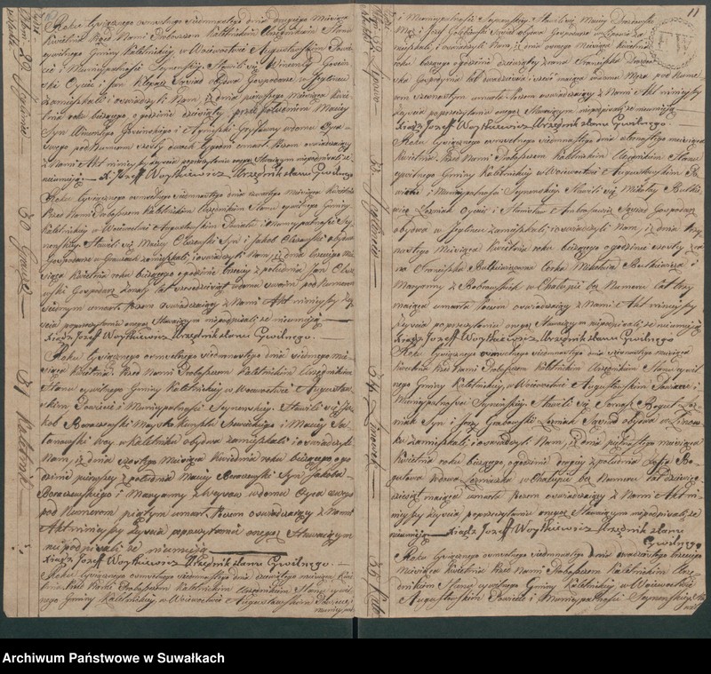 Obraz 8 z jednostki "Akta Zeyscia Gminy Kaletnickiey, od 1-go dnia Stycznia Roku 1817 do ostatniego Grudnia tegoż Roku"