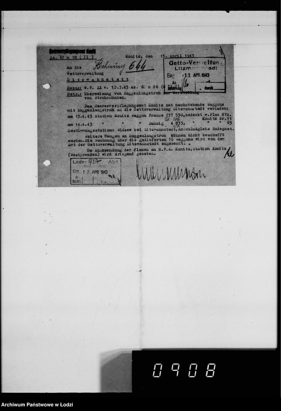 Obraz 13 z jednostki "Strohschuhe. Rechnungen, Frachtberichte, Waggon-Eingang"