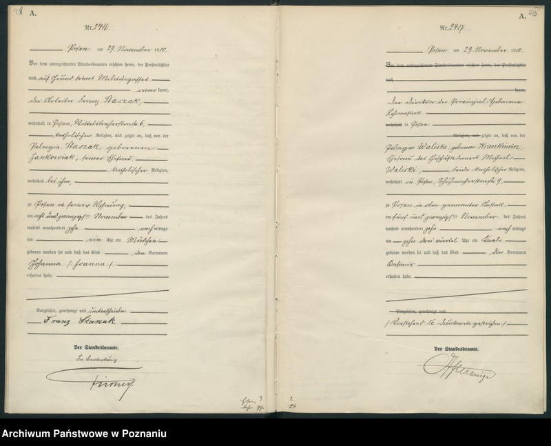 Obraz 17 z jednostki "Księga miejscowa urodzeń tom V [Rejestr główny urodzeń]"