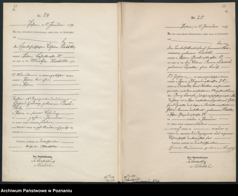 Obraz 15 z jednostki "Księga miejscowa zgonów tom I [Rejestr główny zgonów]"