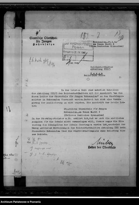 Obraz 17 z jednostki "Oberschule Hohensalza (Inowrocław)"