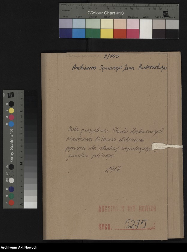 image.from.unit.number "Nota prezydenta Stanów Zjednoczonych Woodrowa Wilsona dotycząca poparcia idei odbudowy niepodległego państwa polskiego."