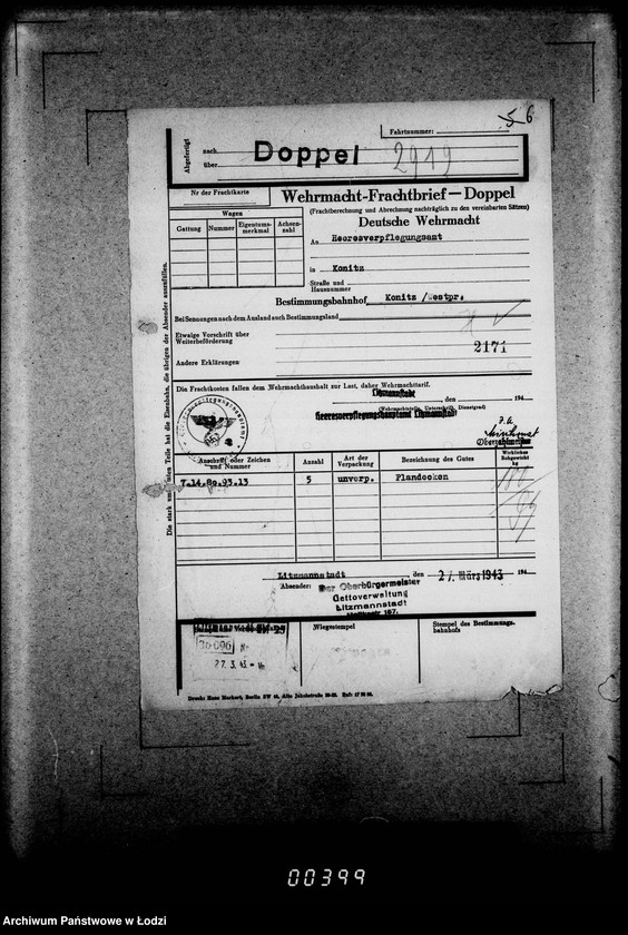 Obraz 10 z jednostki "Frachtbriefe doppel einige Ausgang 1838-2948"