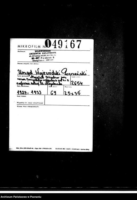 Obraz 2 z jednostki "Majątek Niegolewo powiatu nowotomyskiego wyłączenie z art. 4 i 5 ustawy o wykonaniu reformy rolnej - Stanisław Niegolewski"