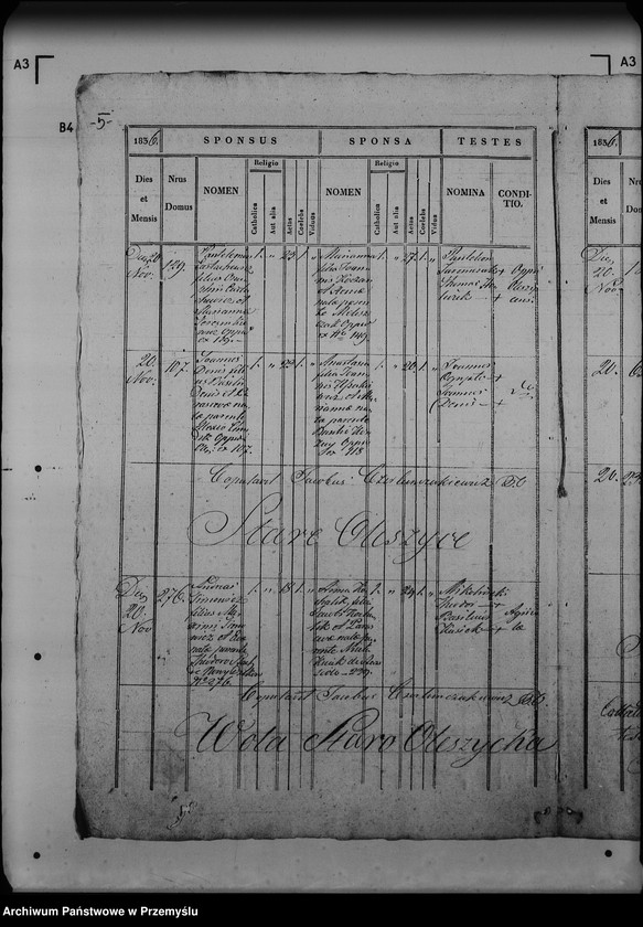 image.from.unit.number "[Kopie ksiąg metrykalnych parafii Oleszyce z filiami Borchów, Oleszyce Stare z Futorami, Wola Oleszycka (dekanat Lubaczów)]"