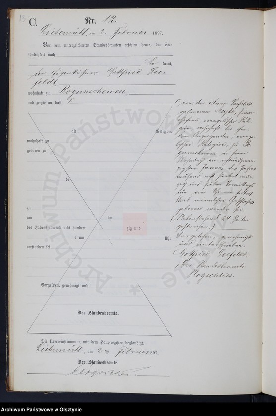 image.from.unit.number "Sterbe-Neben-Register Nr 1 - 98"