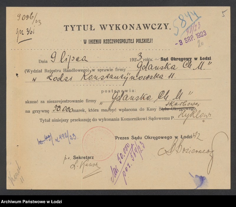 Obraz 7 z jednostki "Chaim Gdański – sprzedaż towarów bawełnianych i dodatków krawieckich"