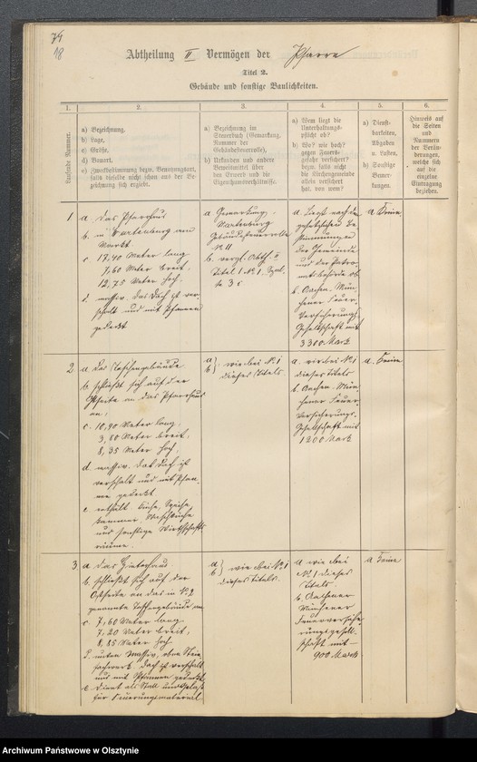 image.from.unit.number "Lagerbuch der evangelischen Kirchengemeinde Wartenburg"