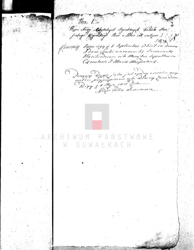 image.from.unit.number "Dowody do Aktów Małżeństwa Gminy Wigierskiey od dnia 1 Maja 1813 do dnia ostatniego kwietnia 1814 Roku."