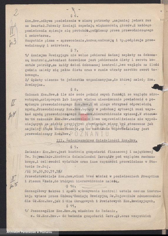 Obraz 8 z jednostki "Regulaminy dla Komisji Rewizyjnych: Głównej, Okręgowych, Powiatowych i Kół Związku Bojowników o Wolność i Demokrację."