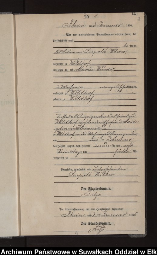 image.from.unit.number "Sterbe-Neben-Register des Königlichen Preussischen Standes-Amtes Orlen Kreis Loetzen"