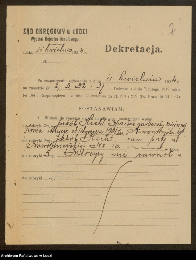 Obraz 9 z jednostki "Jakób Hecht- sprzedaż manufaktury i garderoby"