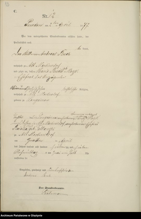 image.from.unit.number "Sterbe-Haupt-Register Nr 1 - 48"