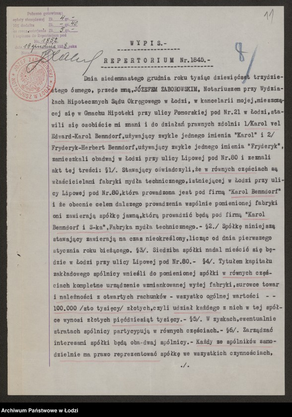 Obraz 13 z jednostki "Karol Bendorf- Fabryka Mydła Technicznego"