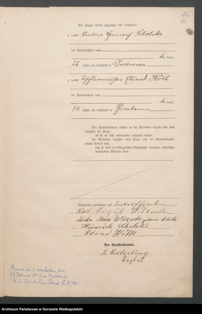 Obraz 16 z jednostki "Heirats - Haupt - Register"