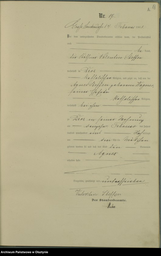image.from.unit.number "Geburts-Haupt-Register Nr 1 - 106"