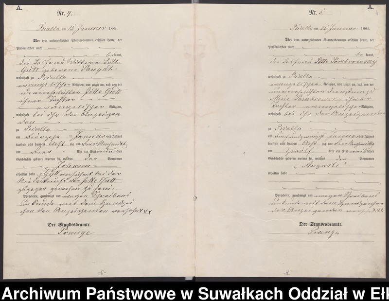 image.from.unit.number "Geburts-Haupt-Register des Königlichen Preussischen Standes-Amtes Bialla Kreis Johannisburg"