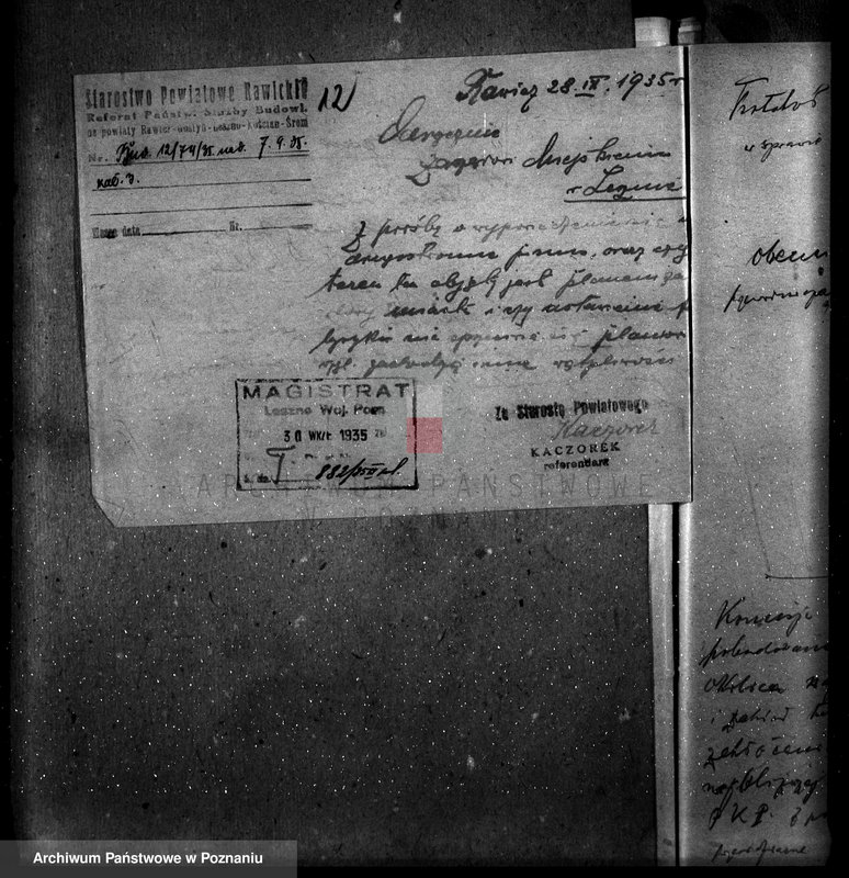 Obraz 16 z jednostki "Zatwierdzenie zakładu przemysłowego /fabryki farb/ Firmy H. Perek w Lesznie"