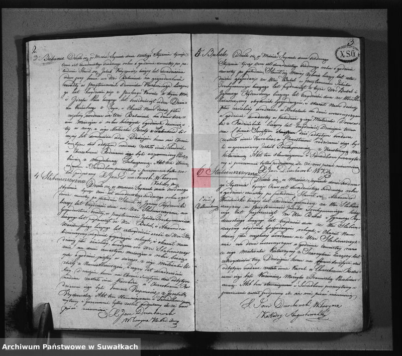 image.from.unit.number "Akta urodzonych, zaślubionych i umarłych parafij seyneńskiey z roku 1827."