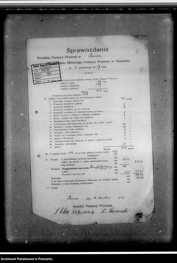 Obraz 9 z jednostki "Sprawozdania z Ponieca i Zbąszynia"