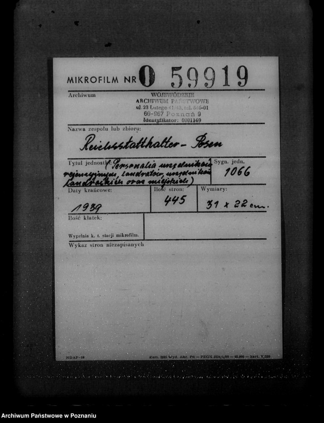 Obraz 2 z jednostki "Personalia urzędników rejencyjnych, landratów, urzędników landrackich oraz miejskich"