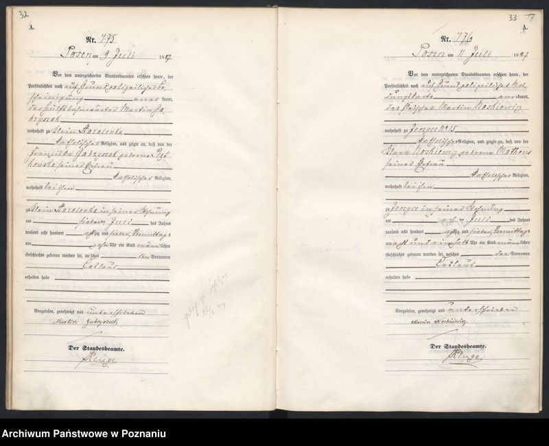 Obraz 20 z jednostki "Księga urodzeń t. II"