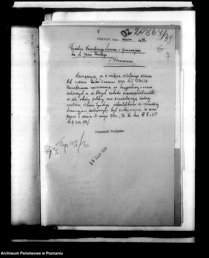 Obraz 10 z jednostki "Państwowe Liceum i Gimnazjum męskie imienia Jana Kantego - Poznań [lista abiturientów]"