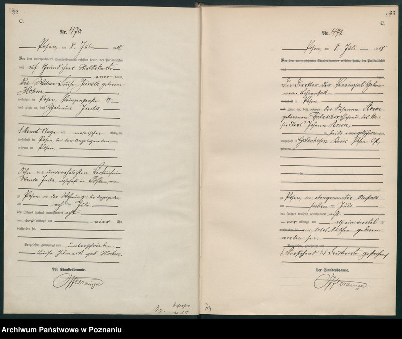 Obraz 19 z jednostki "Księga miejscowa zgonów tom II [Rejestr główny zgonów]"