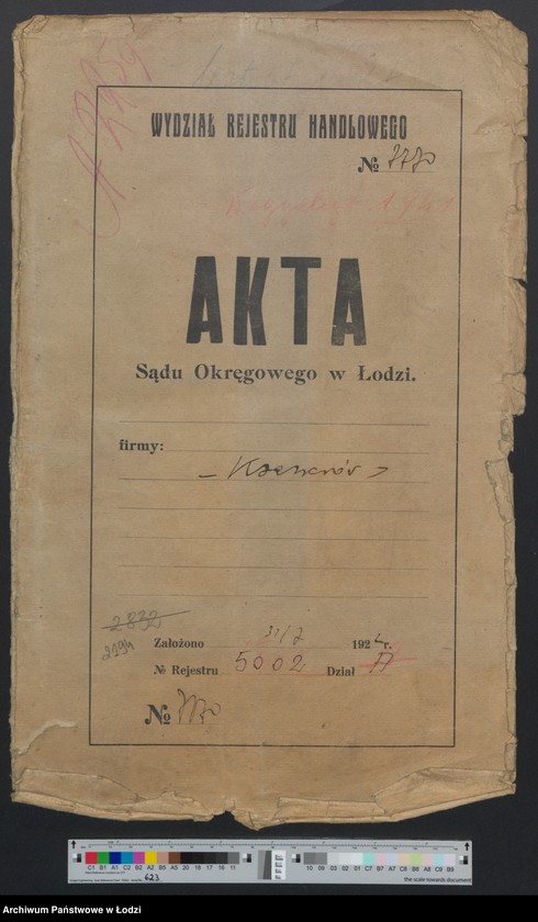 Obraz 2 z jednostki "Farbiarnia i Wykańczalnia „Ksawerów” w Pabianicach Ryszard Geisler i S-ka"