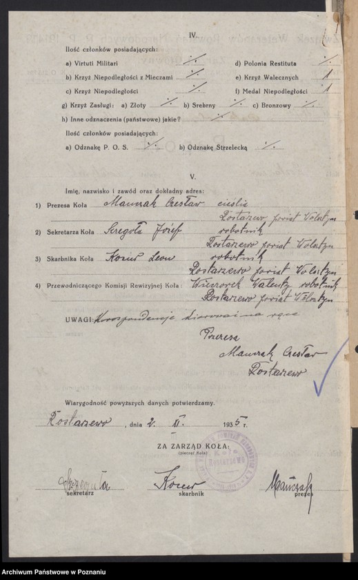 Obraz 9 z jednostki "Rostarzewo, powiat Wolsztyn - akta koła."