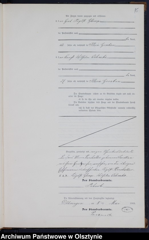 image.from.unit.number "Heiraths-Neben-Register Nr 1 - 19"