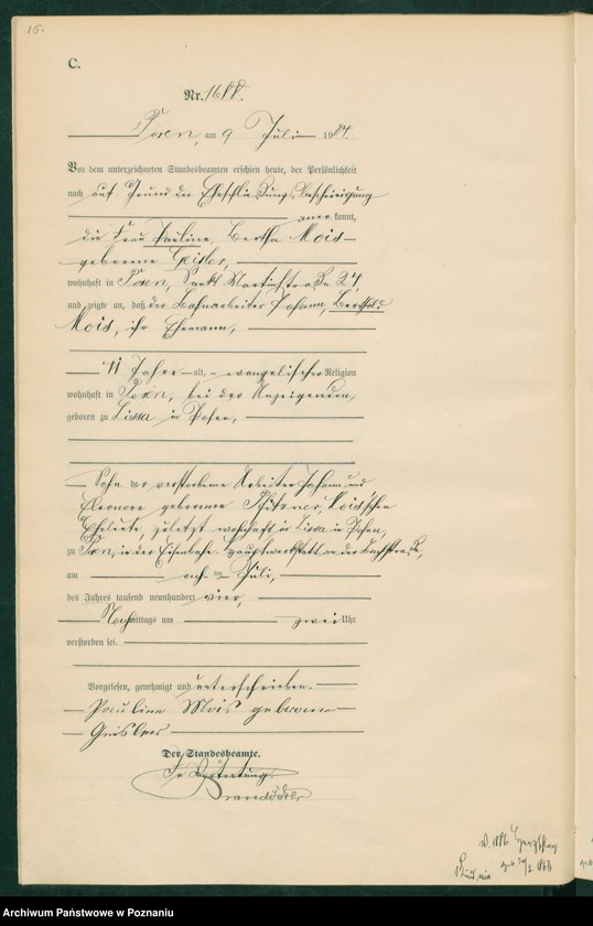 Obraz 18 z jednostki "Księga miejscowa zgonów tom IV"