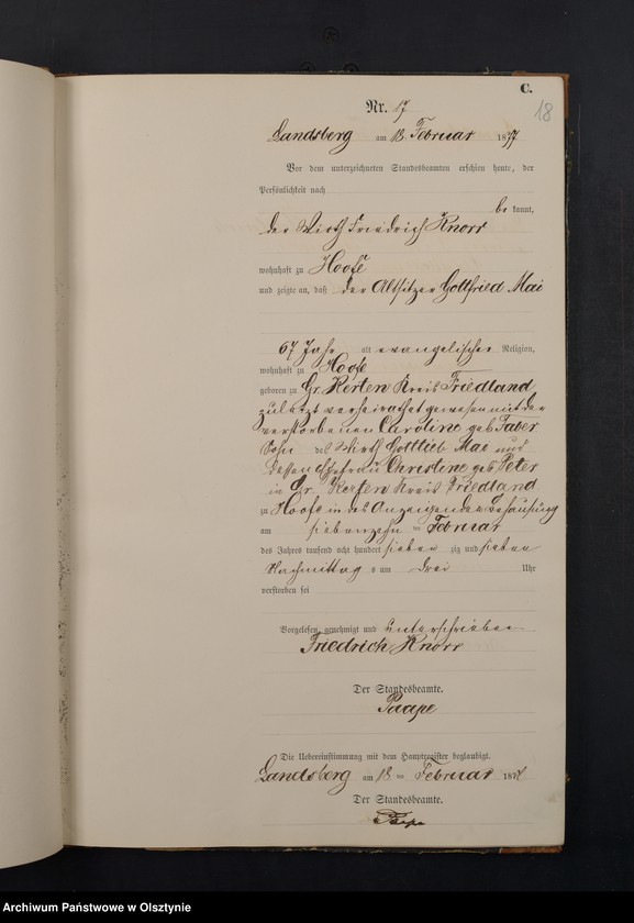 image.from.unit.number "Sterbe-Neben-Register Nr 1 - 101"