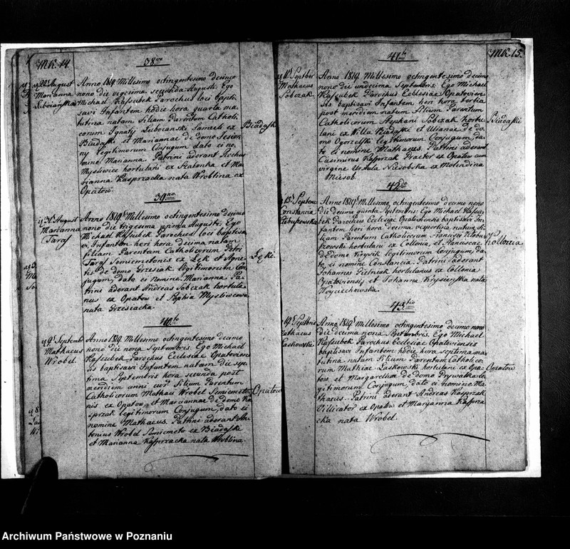 image.from.unit.number "Extractum ex libro baptisatorum"