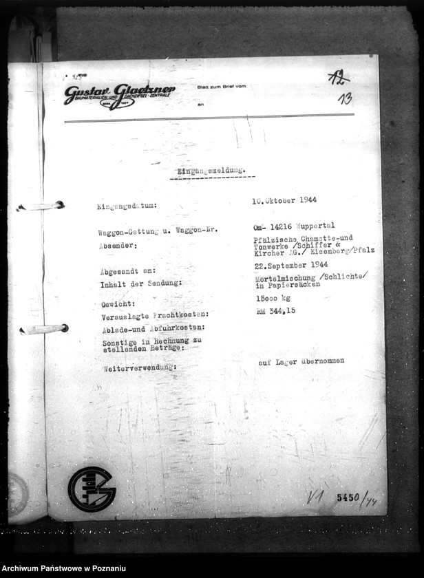 Obraz 18 z jednostki "Rückstandgüter. Behandlung und Verwertung - nicht Warschau. Erlasse, Sondervorschriften"